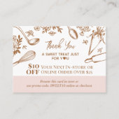 Carte De Réduction Baking Utensils Thank You Promo Code Bakery Logo (Devant)