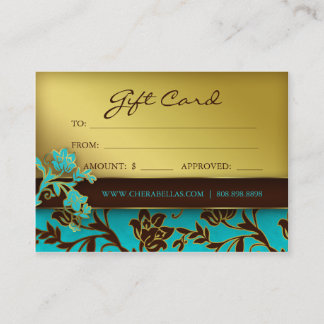 Carte De Réduction BB floral 232 d'or de spa de chèque-cadeau de