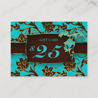 Carte De Réduction BB floral $25 d'or de spa de chèque-cadeau de