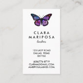 Carte De Réduction Beau papillon violet Beauté Yoga Illustré (Dos)