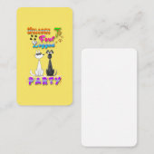 Carte De Réduction Bienvenue À Quatre Legs Party (Devant / Derrière)