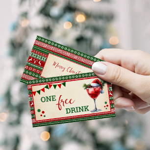 Carte De Réduction Billet de fête pour un pull de Noël moche avec boi