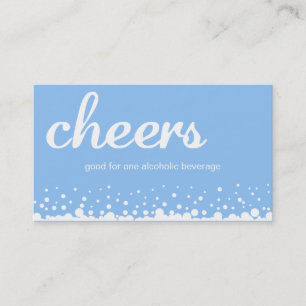 Carte De Réduction Billet fait sur commande de boissons de barre