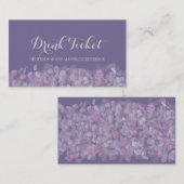 Carte De Réduction Billet pourpre de boissons de confettis (Devant / Derrière)