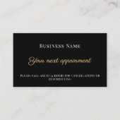 Carte De Réduction Black QR business customer client appointment card (Devant)