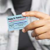 Carte de réduction Bleu clair Saint Patrick Affair