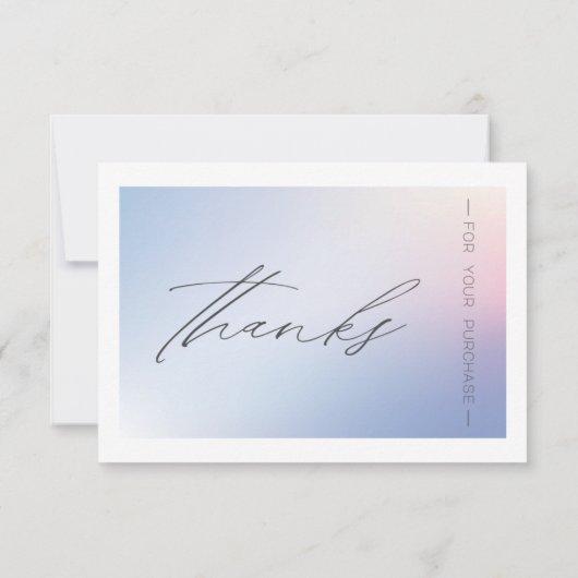 Carte de réduction Blue Gradient Business Merci (Dos)