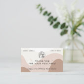 Carte De Réduction Boho ton terre Bijouterie logo Qr (Debout devant)