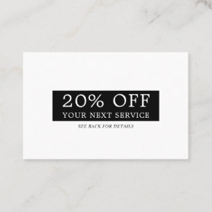 Carte De Réduction Boîte moderne - N'importe quelle couleur - Bon de 