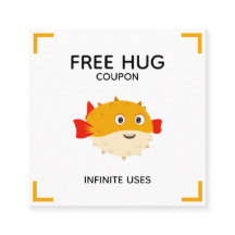 Bon de câlin gratuit avec Puffy le poisson-globe