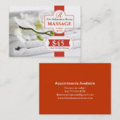 Carte De Réduction Bon de thérapie de massage (Devant / Derrière)