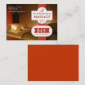 Carte De Réduction Bon de thérapie de massage (Devant / Derrière)