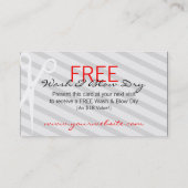 Carte De Réduction Bon rouge classique de cheveux et de beauté (Dos)