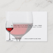 Carte De Réduction Bons et bons de boissons de barre, d'établissement (Dos)