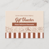 Carte De Réduction Boulangerie moderne classique Brown Beige (Devant)