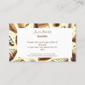 Carte De Réduction Boulangerie Rustique Vintage (Dos)