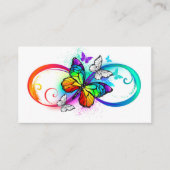 Carte De Réduction Bright infinity with rainbow butterfly (Devant)