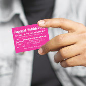 Carte de réduction Business Saint Patrick Pink