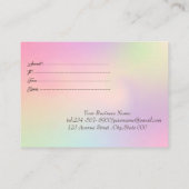 Carte De Réduction Cadre moderne élégant, Confetti Or Holographique (Dos)