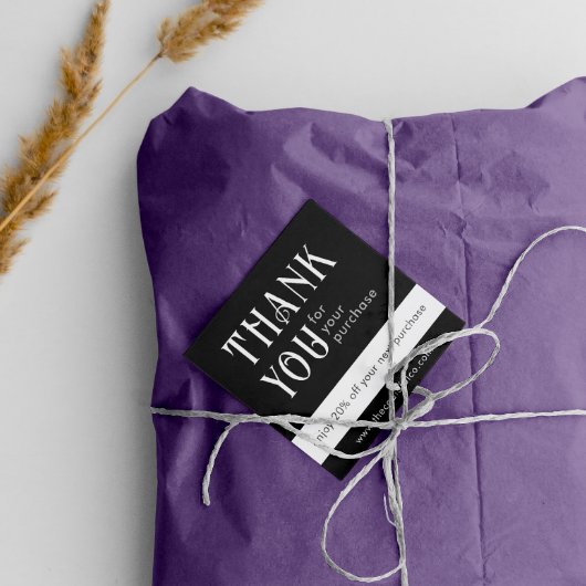 Carte de réduction Carré noir