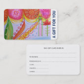 Carte De Réduction Carte-cadeau, certificat-cadeau, D4-052115 (Devant / Derrière)