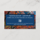 Carte De Réduction Catch The Next Leaf - Merci d'automne saisonnier (Devant)