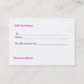 Carte De Réduction Certificat-cadeau d'arbre de Noël vierge (Dos)