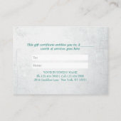 Carte De Réduction Certificat-cadeau de méditation de l'instructeur d (Dos)