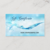 Carte De Réduction Certificat-cadeau Spa pour eau (Devant)
