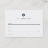 Carte De Réduction Certificat-prime d'affaires de bleu marine de (Devant)