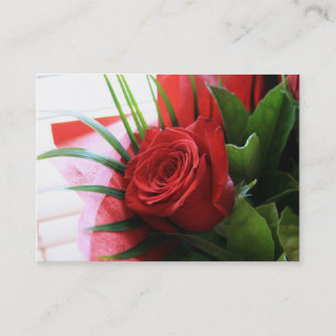 Carte De Réduction Certificat-prime de fleuriste de rose rouge