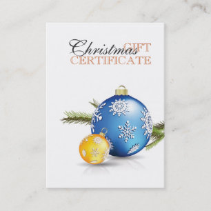 Carte De Réduction Certificat-prime de Noël