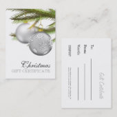 Carte De Réduction Certificat-prime de Noël (Devant / Derrière)