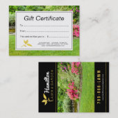 Carte De Réduction Certificat-prime de pelouse et de jardin (Devant / Derrière)