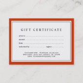 Carte De Réduction Certificat-prime de thérapeute de massage (Dos)