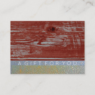 Carte De Réduction Certificat-prime des hommes en bois de grange