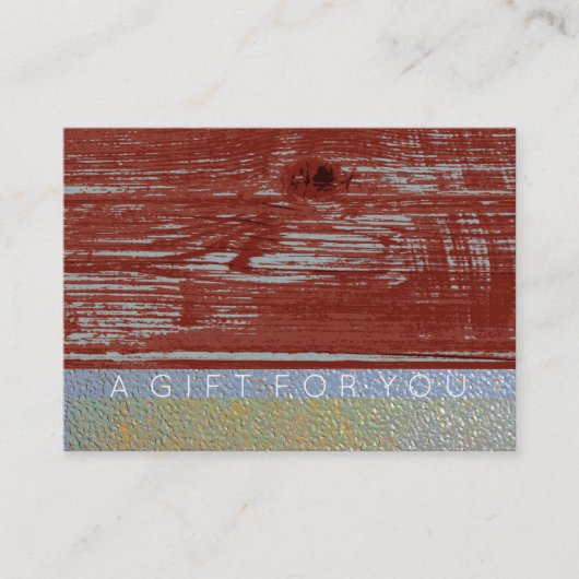 Carte De Réduction Certificat-prime des hommes en bois de grange (Devant)