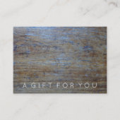 Carte De Réduction Certificat-prime masculin rustique en bois | pour (Devant)