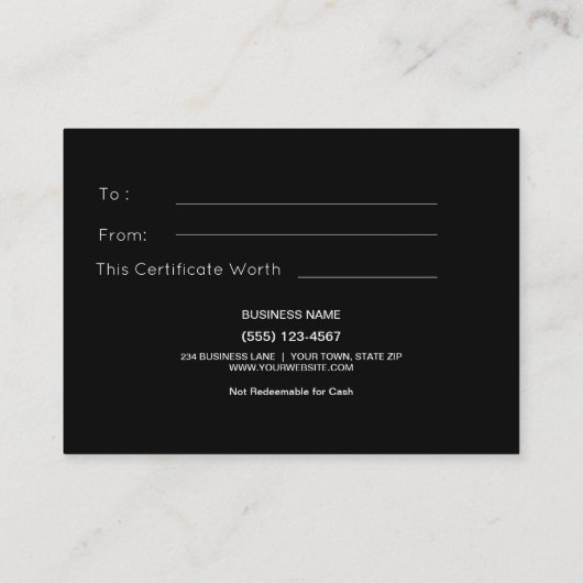 Carte De Réduction Certificat-prime masculin rustique en bois | pour (Dos)