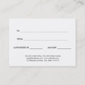 Carte De Réduction Certificat-prime moderne de Noël de feuille d'or (Dos)