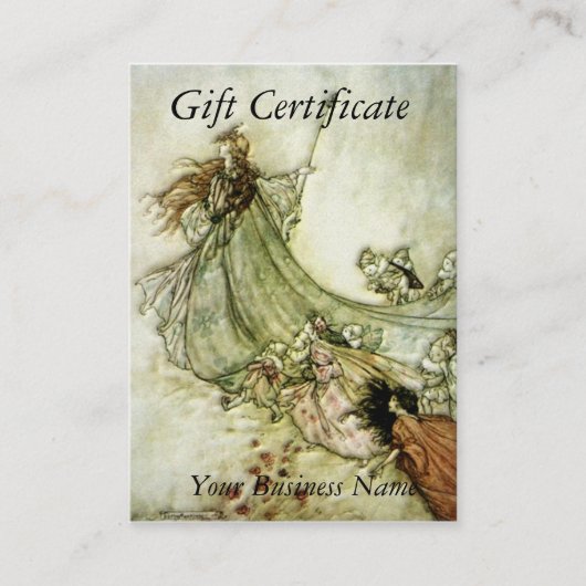 Carte De Réduction Certificat-prime parti de fées - Arthur Rackham (Devant)