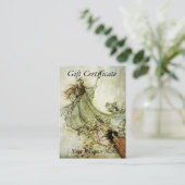 Carte De Réduction Certificat-prime parti de fées - Arthur Rackham (Debout devant)