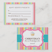 Carte De Réduction Certificat-prime personnalisable de boulangerie (Devant / Derrière)