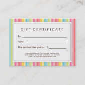 Carte De Réduction Certificat-prime personnalisable de boulangerie (Devant)