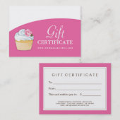 Carte De Réduction Certificat-prime personnalisable de petit gâteau (Devant / Derrière)