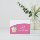 Carte De Réduction Certificat-prime personnalisable de petit gâteau (Debout devant)