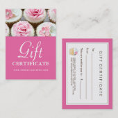 Carte De Réduction Certificat-prime personnalisable de petit gâteau (Devant / Derrière)