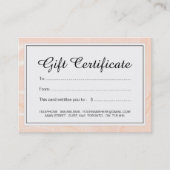 Carte De Réduction Certificat-prime rose d'or de luxe (Devant)