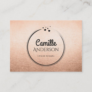 Carte De Réduction Certificat-prime souple d'or rose moderne