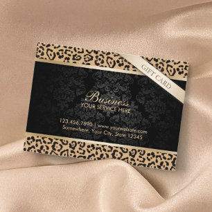 Carte De Réduction Certificat-primes de luxe d'empreinte de léopard